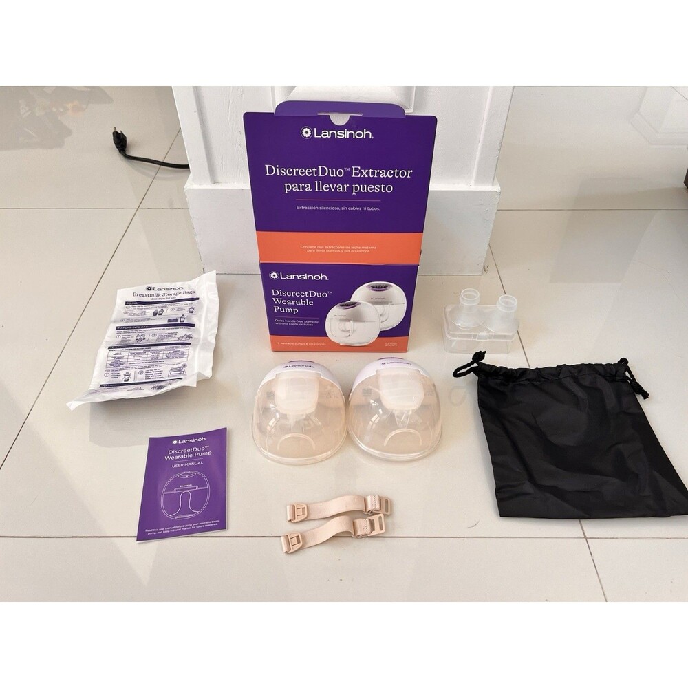 Lansinoh Discreet Duo Wearable Recharageble Travel Portable On the Go Convenient